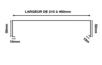 Couvertine aluminium profilée