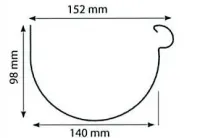 Gouttière demi-ronde GFR300